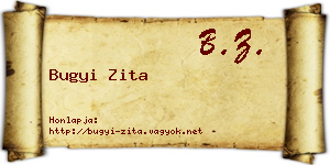 Bugyi Zita névjegykártya